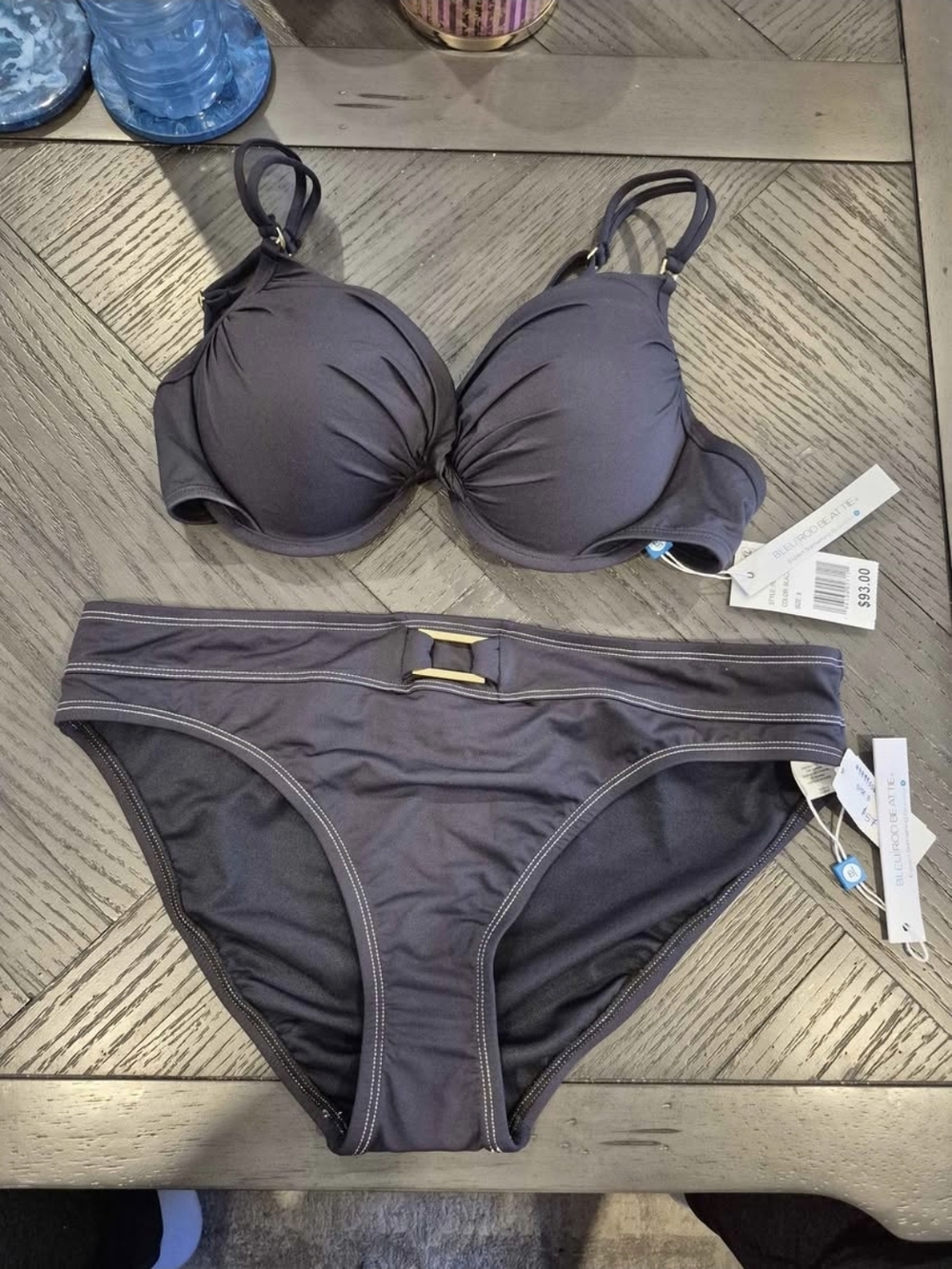 Bleu Rod Beattie Black Padded Twist-Front Bikini